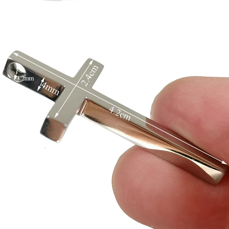 Gift Pure Titanium Cross Pendant Unisex Rust-Proof Durable Faith Symbol