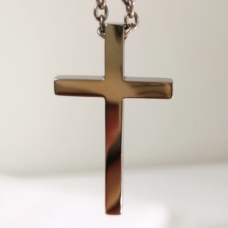 Gift Pure Titanium Cross Pendant Unisex Rust-Proof Durable Faith Symbol