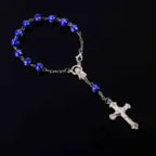 Catholic bracelet small cross beads