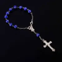 Catholic bracelet small cross beads