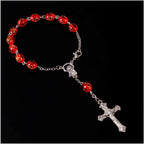 Catholic bracelet small cross beads