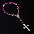 Catholic bracelet small cross beads