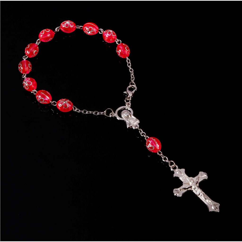 Catholic bracelet small cross beads