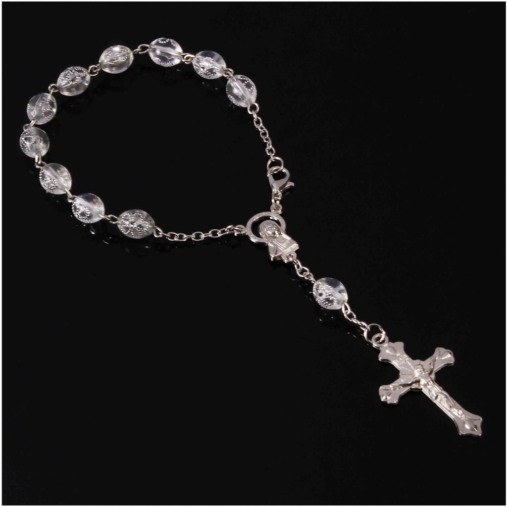 Catholic bracelet small cross beads