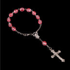 Catholic bracelet small cross beads
