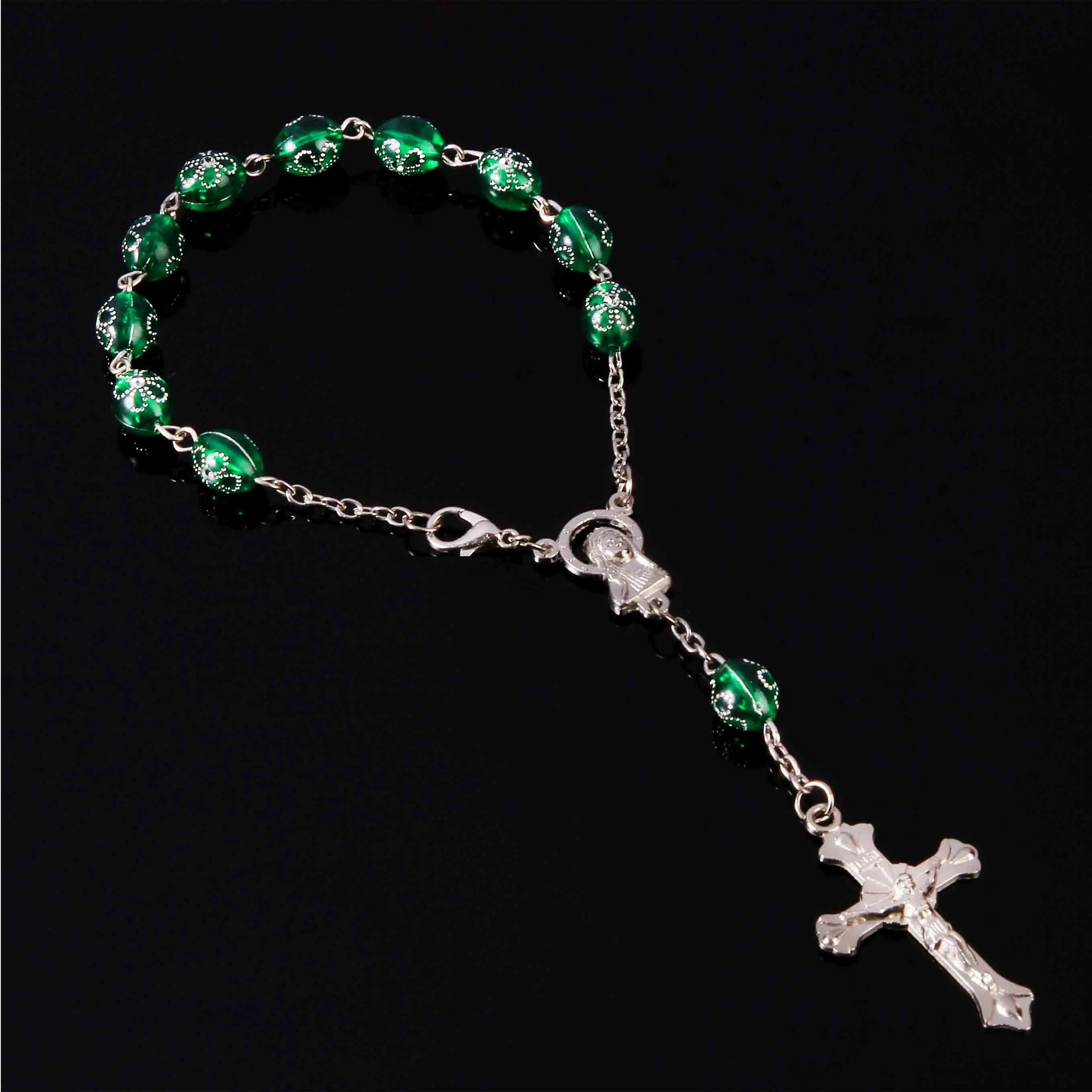 Catholic bracelet small cross beads