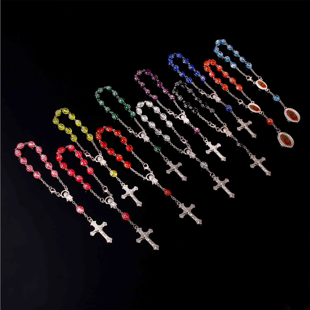 Catholic bracelet small cross beads