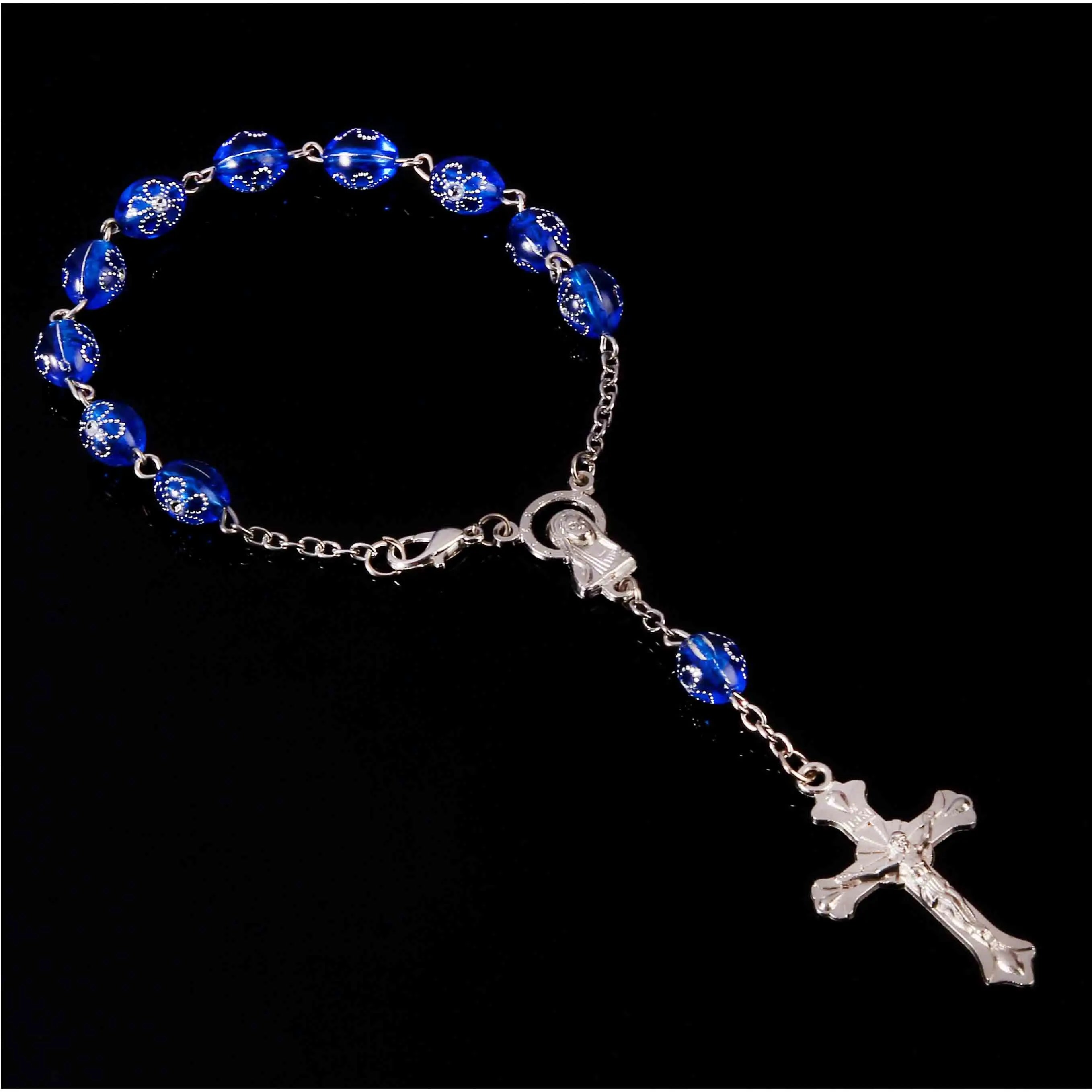 Catholic bracelet small cross beads
