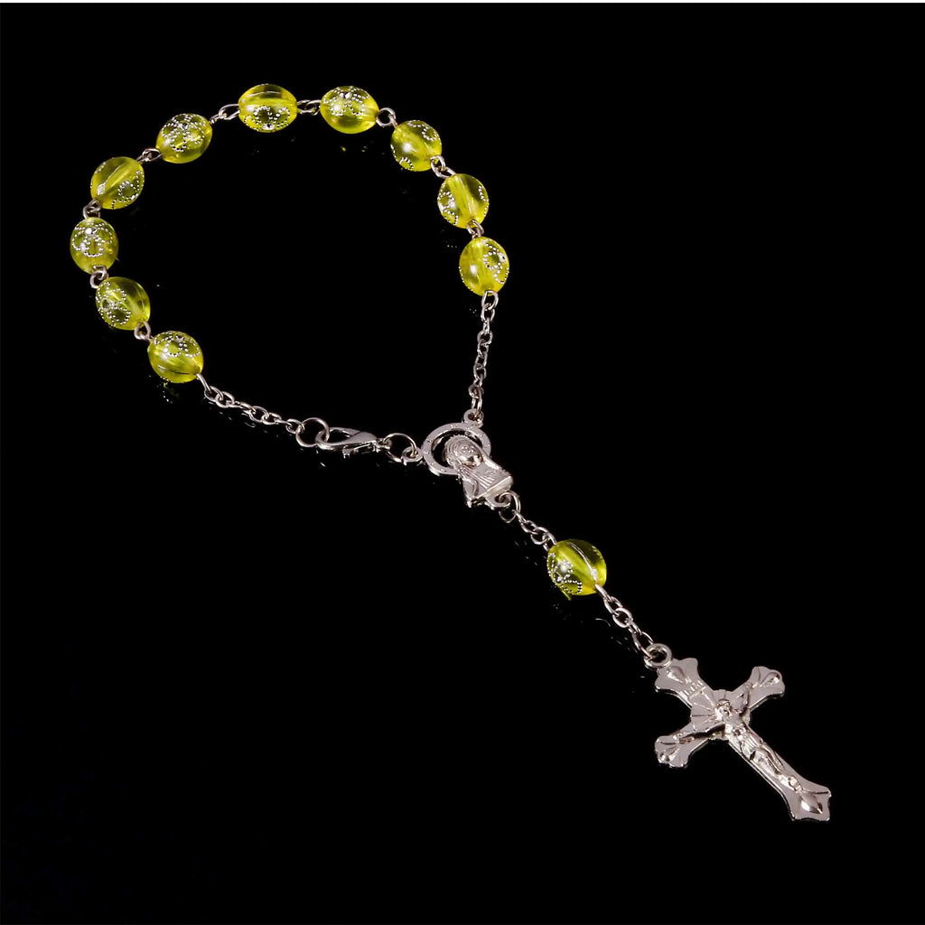 Catholic bracelet small cross beads