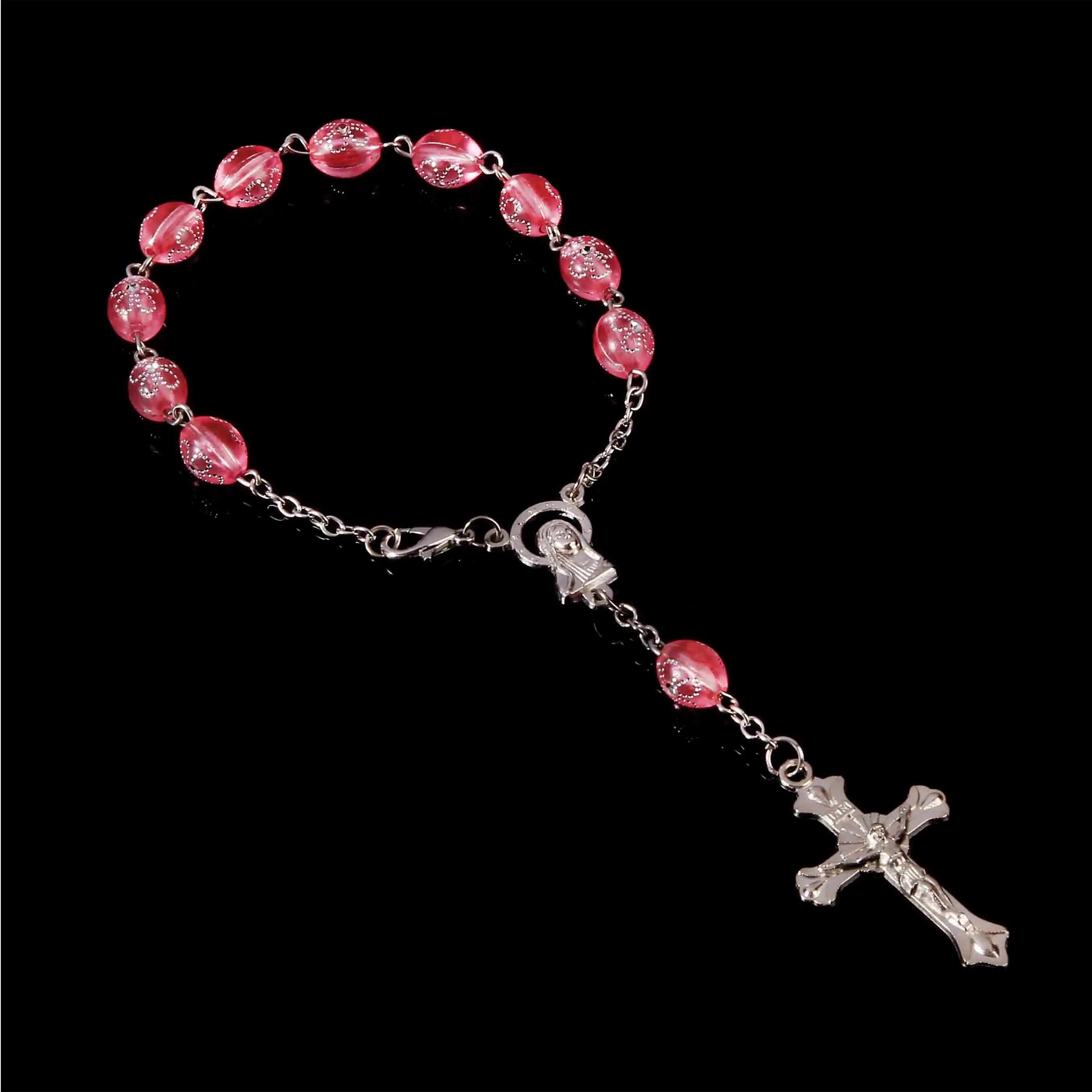 Catholic bracelet small cross beads
