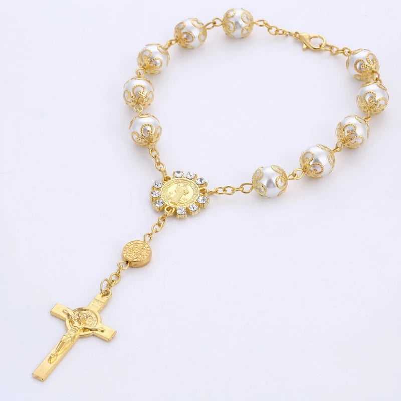 One Decade Auto Rosary Beads Catholic Bracelet