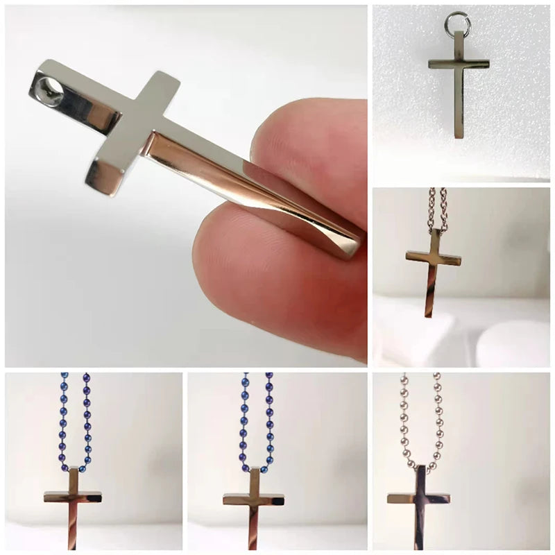 Gift Pure Titanium Cross Pendant Unisex Rust-Proof Durable Faith Symbol
