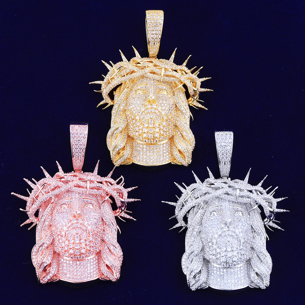 Iced Out Ratten Jesus Necklace Pendant