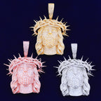 Iced Out Ratten Jesus Necklace Pendant