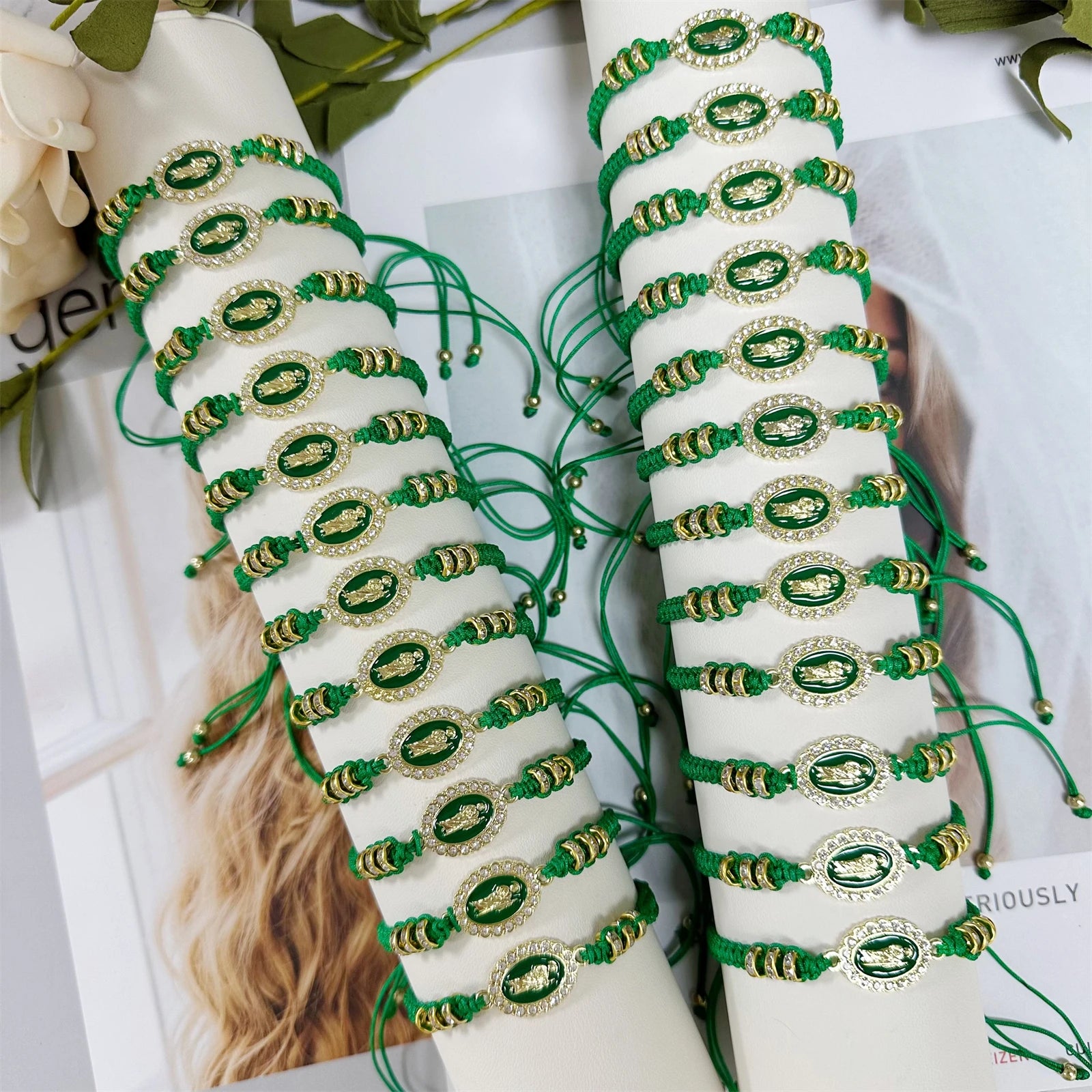 Handmade String Virgin Mary Mexican Braclets