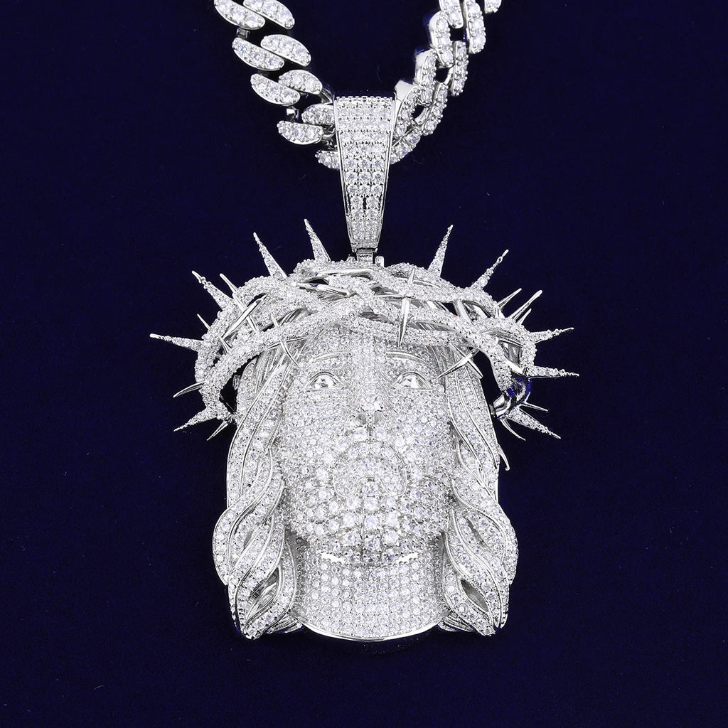 Iced Out Ratten Jesus Necklace Pendant