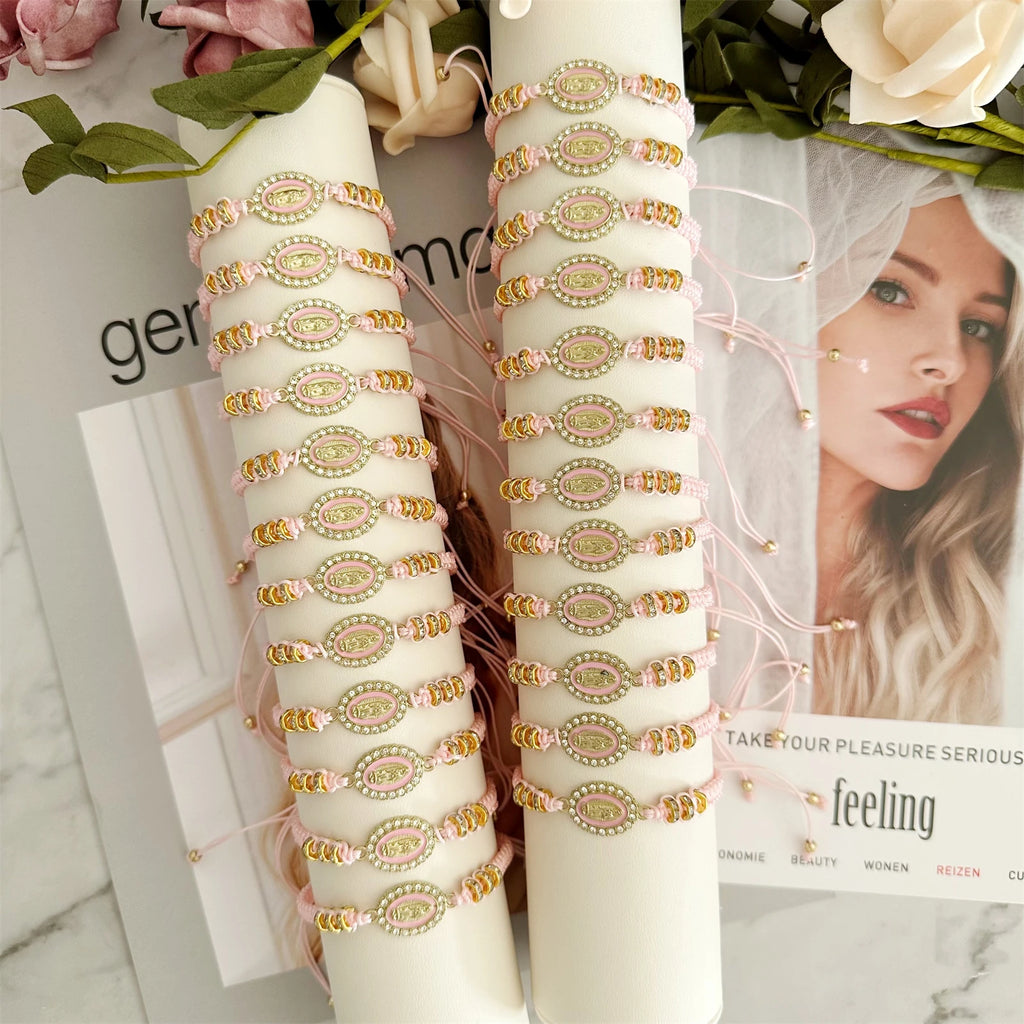 Handmade String Virgin Mary Mexican Braclets