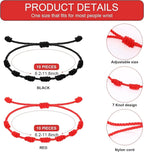 Red Black String Bracelets for Lucky