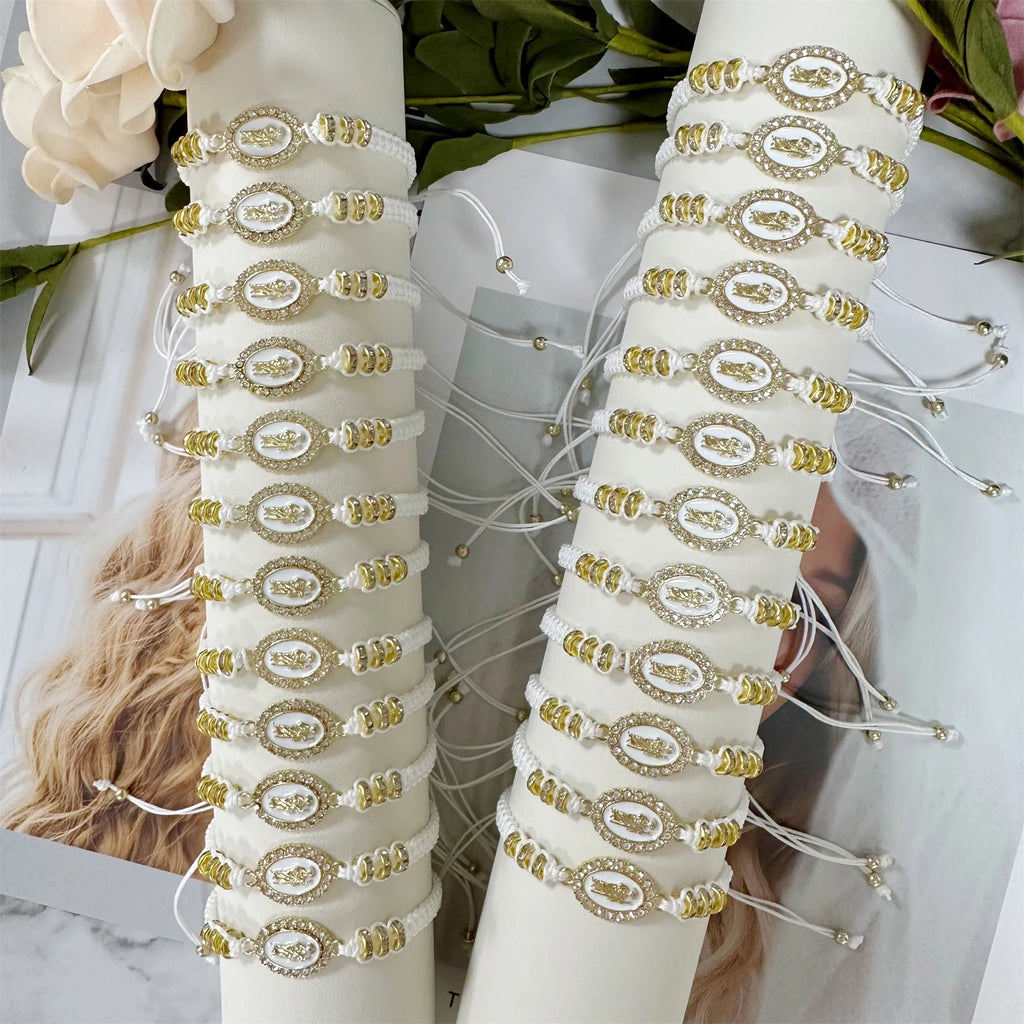 Handmade String Virgin Mary Mexican Braclets