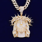 Iced Out Ratten Jesus Necklace Pendant