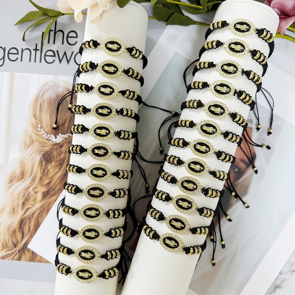 Handmade String Virgin Mary Mexican Braclets