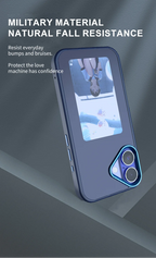 New-tech NFC Function Phone Case For Iphone 16 Pro Max DIY Cases E Ink Screen Phone Cover Cartoon Girl Fundas Battery Free