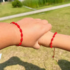 Red Black String Bracelets for Lucky