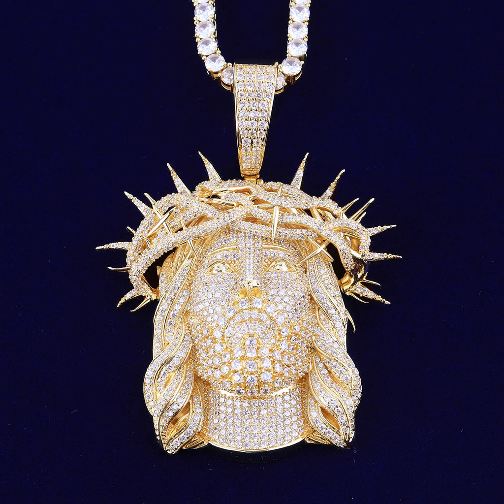 Iced Out Ratten Jesus Necklace Pendant