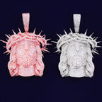 Iced Out Ratten Jesus Necklace Pendant