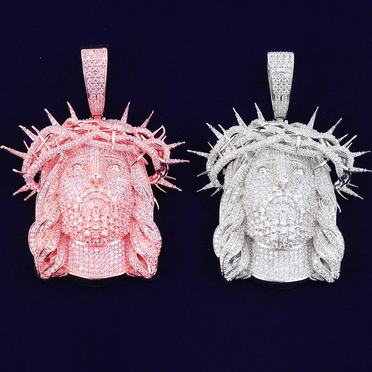 Iced Out Ratten Jesus Necklace Pendant
