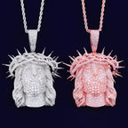 Iced Out Ratten Jesus Necklace Pendant